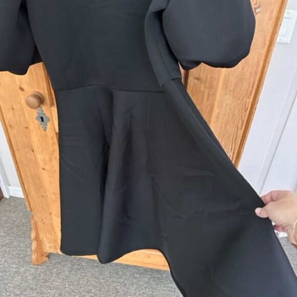 80's Style Custom Dress Puffy Sleeves/Fitted Bodice Size Large Whimsigoth Goth - Picture 3 of 9